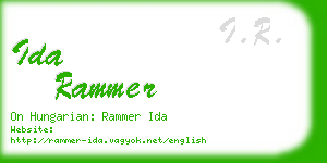 ida rammer business card